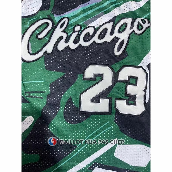 Maillot Chicago Bulls Michael Jordan NO 23 Mitchell & Ness Vert